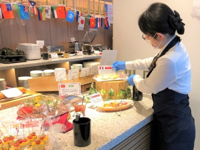 当店は、「おいしく、たっぷり食べて、健康に、美しく」をモットーとしたオールデイダイニング。