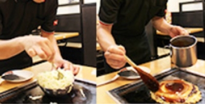 豊富な具材を使った、おいしいお好み焼きの焼き方を伝授します!