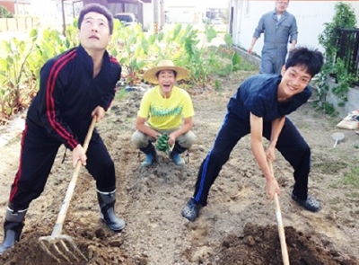 自社菜園。ここで採れた野菜を社長が調理して社員と一緒に朝食を取るなど、社内コミュニケーションも活発!