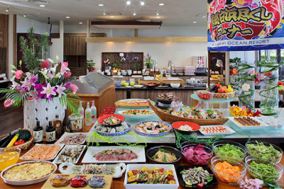 ブッフェ料理は、お子様からお年寄りまで楽しみながら食べていただけるメニューをご用意。