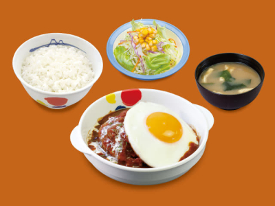 「牛めし」でおなじみの全国チェーン。ハンバーグ定食も人気です。
