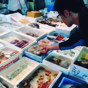 食材は毎日、中央市場や東部卸売市場で仕入れます。食材の目利きが身に付き、将来お店を持つ時役立ちます