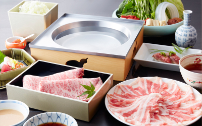 薄切りの豚肉を特製の和風つゆなどで召し上がっていただく「つゆしゃぶ」を提供しています。